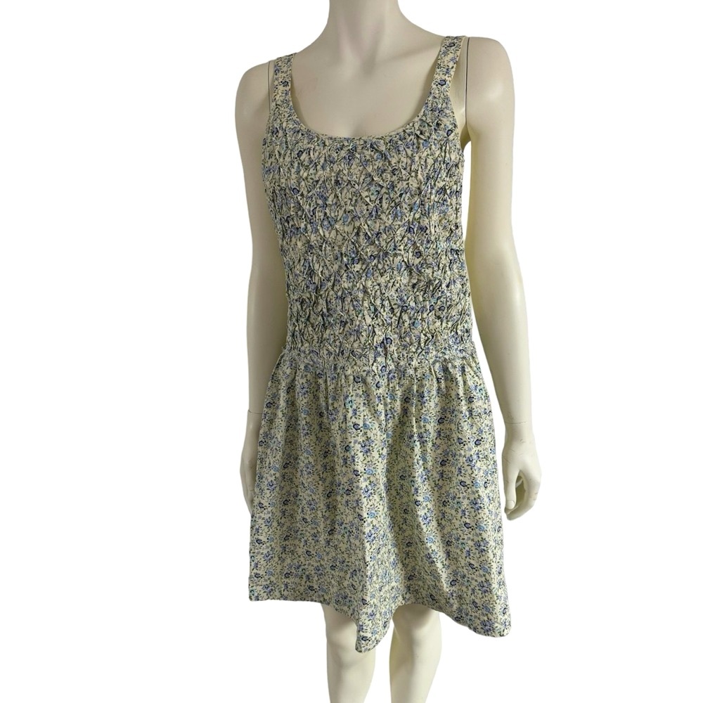 NWT Free People Boho Floral Crossback Button Mini Dress Size Medium - Picture 2 of 16